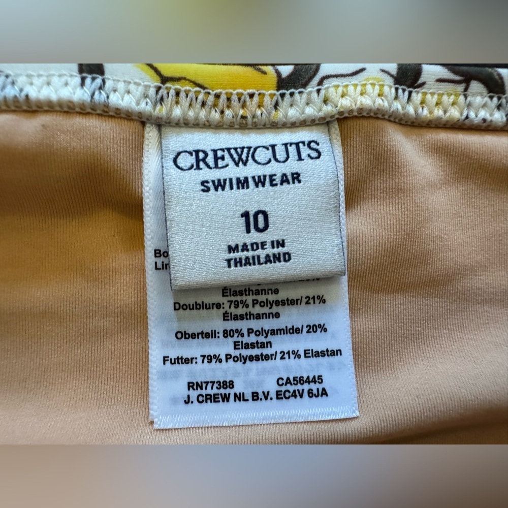 NWOT Crewcuts Rickrack Swimsuit Floral Bottoms Girls Size 10 - Picture 2 of 4